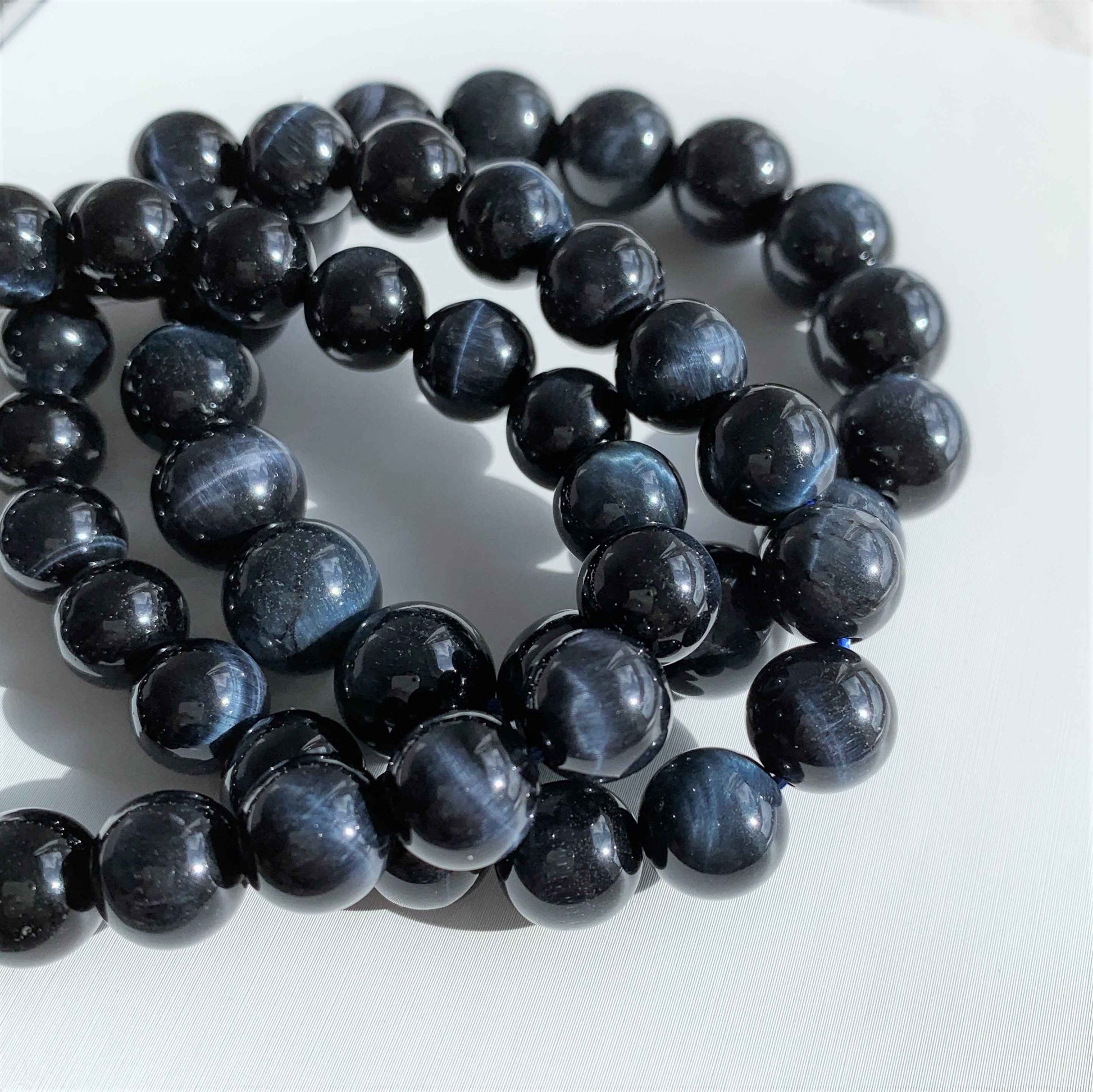 Blue Tiger's Eye Bracelet in 10 to 12MM