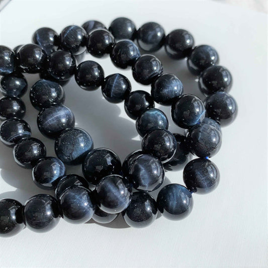 Blue Tiger's Eye Bracelet in 10 to 12MM