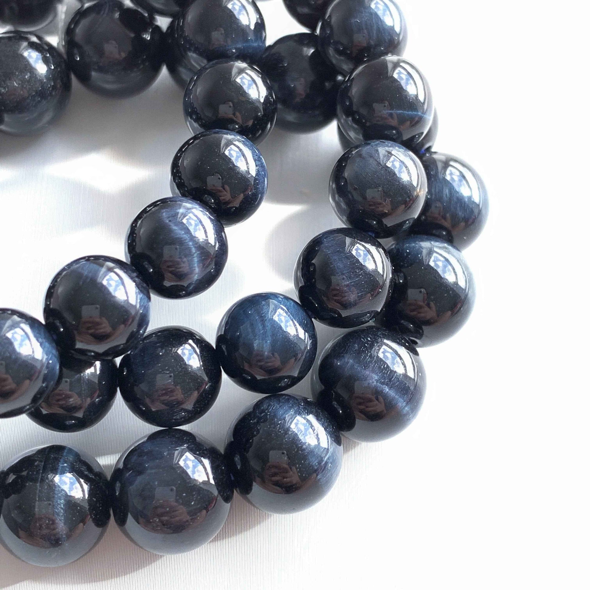 Blue Tiger's Eye Bracelet in 10 to 12MM