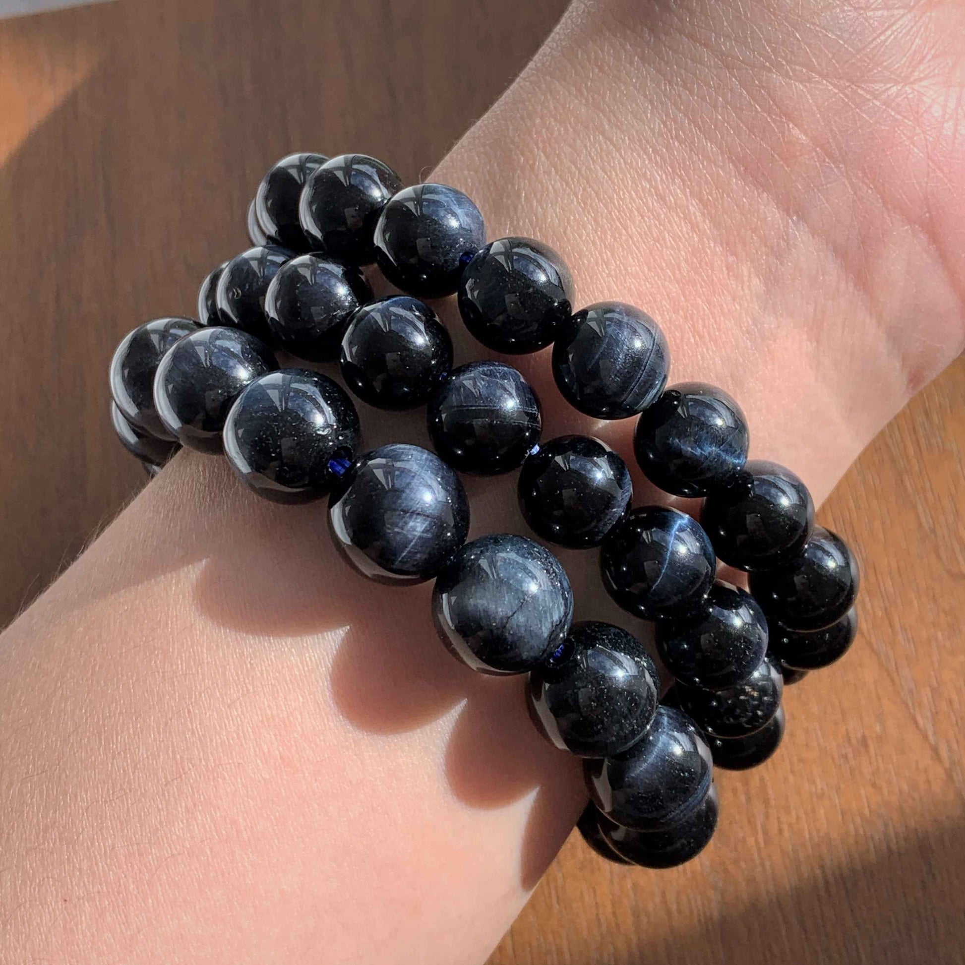 Blue Tiger's Eye Bracelet in 10 to 12MM