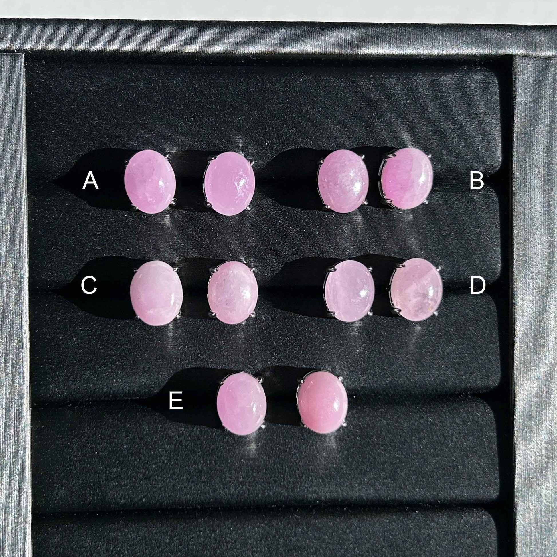 Rare Kunzite Stud Earrings in Silver