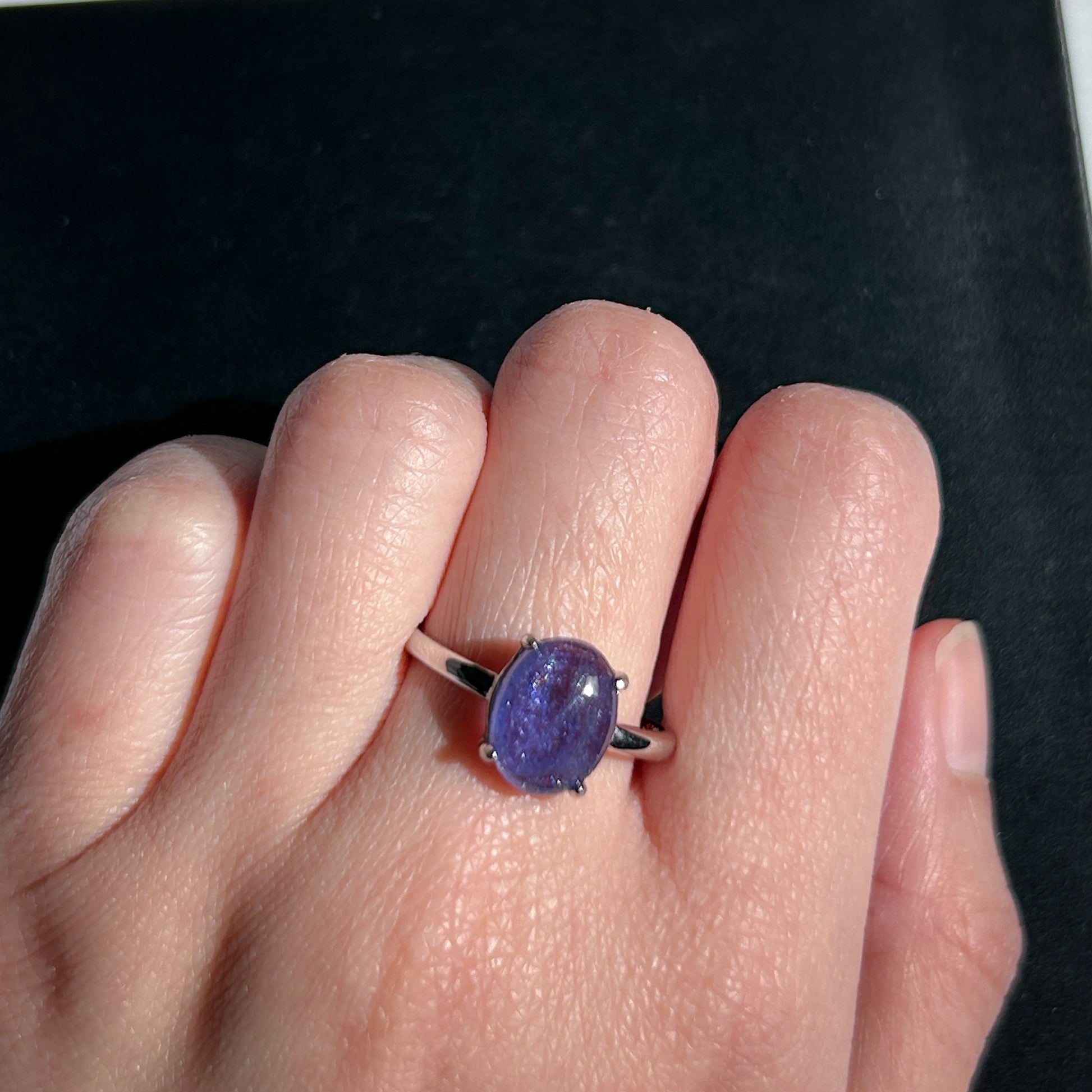 Top Quality Tanzanite 925 Sterling Silver Adjustable Ring - Crystal Moment