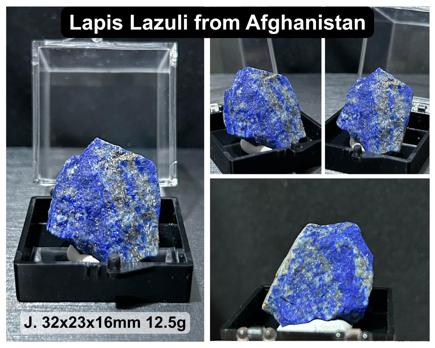 Raw Natural Crystal Mineral Specimen with Display Case