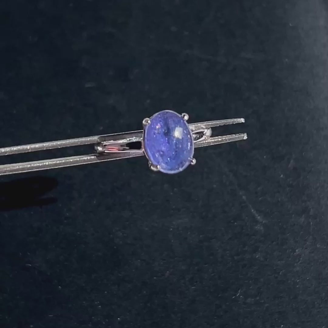 Top Quality Tanzanite 925 Sterling Silver Adjustable Ring